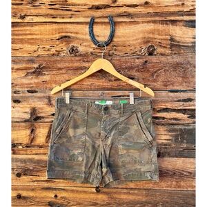 ANTHROPOLOGIE | The Wanderer Camo Cargo Cotton Linen Shorts 28